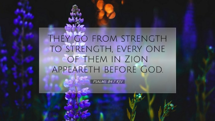 Picture 07 - Psalms 84:7 KJV Desktop Wallpaper - They go from strength to strength, every one of - Desktop Bible Verse Wallpaper