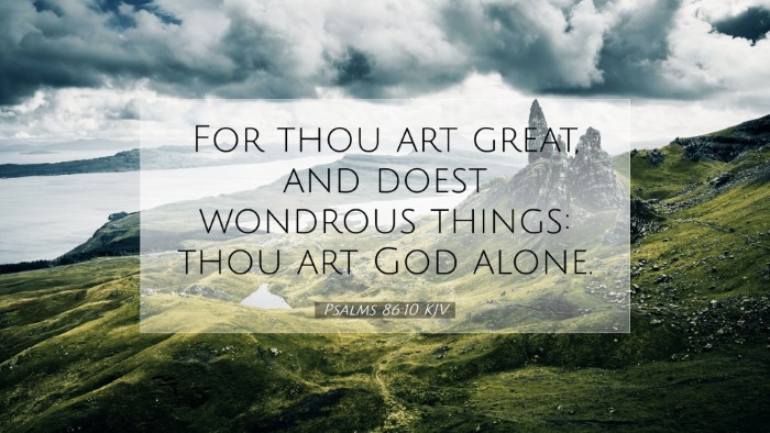 Picture 07 - Psalms 86:10 KJV Desktop Wallpaper - For thou art great, and doest wondrous things: - Desktop Bible Verse Wallpaper