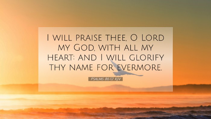 Picture 07 - Psalms 86:12 KJV Desktop Wallpaper - I will praise thee, O Lord my God, with all my - Desktop Bible Verse Wallpaper