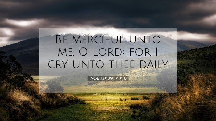 Picture 07 - Psalms 86:3 KJV Desktop Wallpaper - Be merciful unto me, O Lord: for I cry unto thee - Desktop Bible Verse Wallpaper