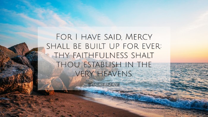 Picture 07 - Psalms 89:2 KJV Desktop Wallpaper - For I have said, Mercy shall be built up for - Desktop Bible Verse Wallpaper