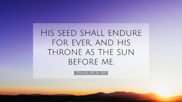 Picture 07 - Psalms 89:36 KJV Desktop Wallpaper - His seed shall endure for ever, and his throne as - Desktop Bible Verse Wallpaper