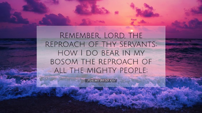 Picture 07 - Psalms 89:50 KJV Desktop Wallpaper - Remember, Lord, the reproach of thy servants; how - Desktop Bible Verse Wallpaper