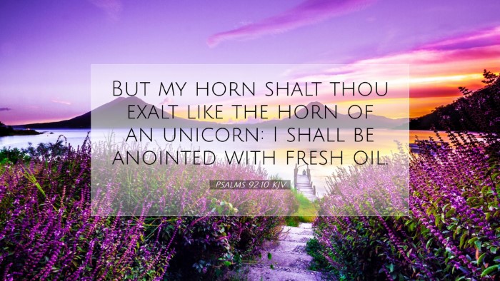 Picture 07 - Psalms 92:10 KJV Desktop Wallpaper - But my horn shalt thou exalt like the horn of an - Desktop Bible Verse Wallpaper
