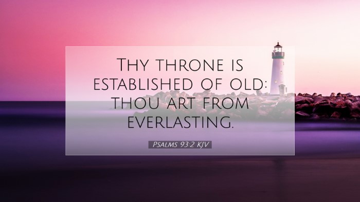 Picture 07 - Psalms 93:2 KJV Desktop Wallpaper - Thy throne is established of old: thou art from - Desktop Bible Verse Wallpaper