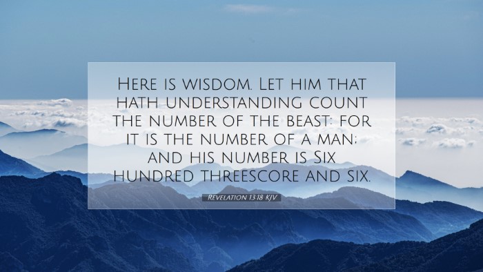 Picture 07 - Revelation 13:18 KJV Desktop Wallpaper - Here is wisdom. Let him that hath understanding - Desktop Bible Verse Wallpaper