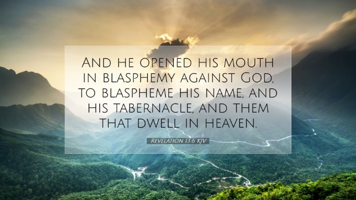Picture 07 - Revelation 13:6 KJV Desktop Wallpaper - And he opened his mouth in blasphemy against God, - Desktop Bible Verse Wallpaper
