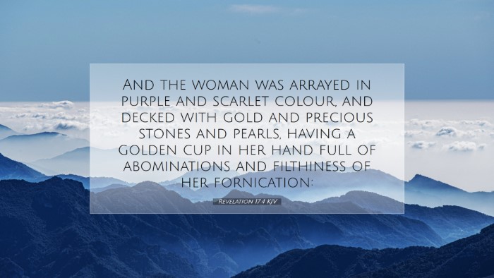 Picture 07 - Revelation 17:4 KJV Desktop Wallpaper - And the woman was arrayed in purple and scarlet - Desktop Bible Verse Wallpaper