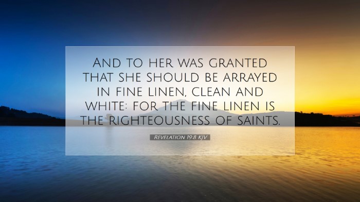Picture 07 - Revelation 19:8 KJV Desktop Wallpaper - And to her was granted that she should be arrayed - Desktop Bible Verse Wallpaper