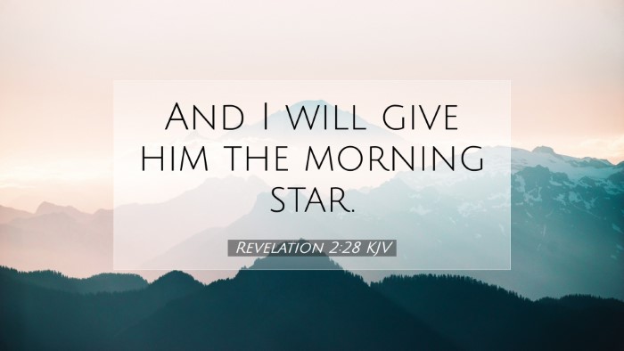 Picture 07 - Revelation 2:28 KJV Desktop Wallpaper - And I will give him the morning - Desktop Bible Verse Wallpaper