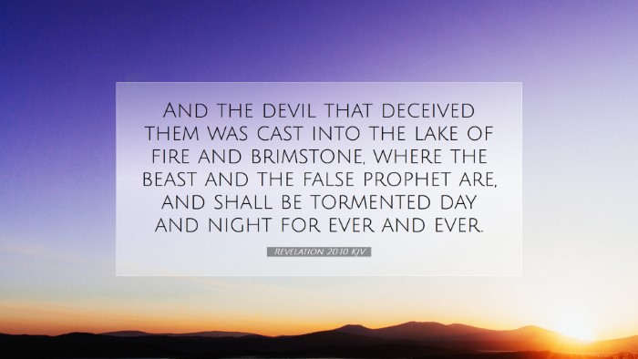 Picture 07 - Revelation 20:10 KJV Desktop Wallpaper - And the devil that deceived them was cast into - Desktop Bible Verse Wallpaper