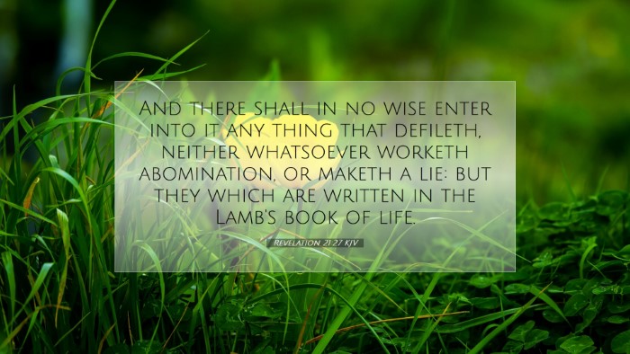 Picture 07 - Revelation 21:27 KJV Desktop Wallpaper - And there shall in no wise enter into it any - Desktop Bible Verse Wallpaper