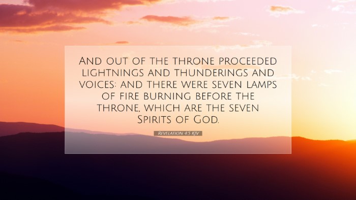 Picture 07 - Revelation 4:5 KJV Desktop Wallpaper - And out of the throne proceeded lightnings and - Desktop Bible Verse Wallpaper