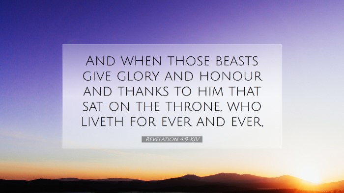 Picture 07 - Revelation 4:9 KJV Desktop Wallpaper - And when those beasts give glory and honour and - Desktop Bible Verse Wallpaper