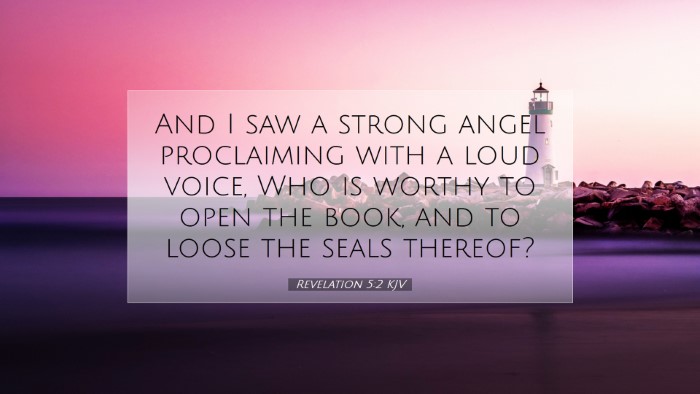 Picture 07 - Revelation 5:2 KJV Desktop Wallpaper - And I saw a strong angel proclaiming with a loud - Desktop Bible Verse Wallpaper