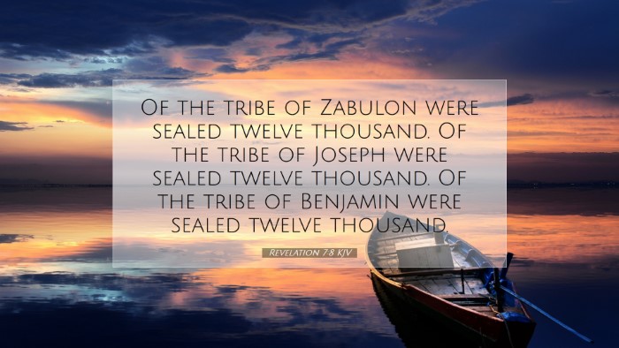 Picture 07 - Revelation 7:8 KJV Desktop Wallpaper - Of the tribe of Zabulon were sealed twelve - Desktop Bible Verse Wallpaper