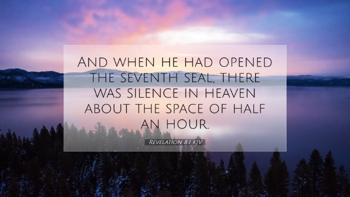 Picture 07 - Revelation 8:1 KJV Desktop Wallpaper - And when he had opened the seventh seal, there - Desktop Bible Verse Wallpaper