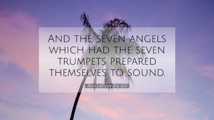 Picture 07 - Revelation 8:6 KJV Desktop Wallpaper - And the seven angels which had the seven trumpets - Desktop Bible Verse Wallpaper