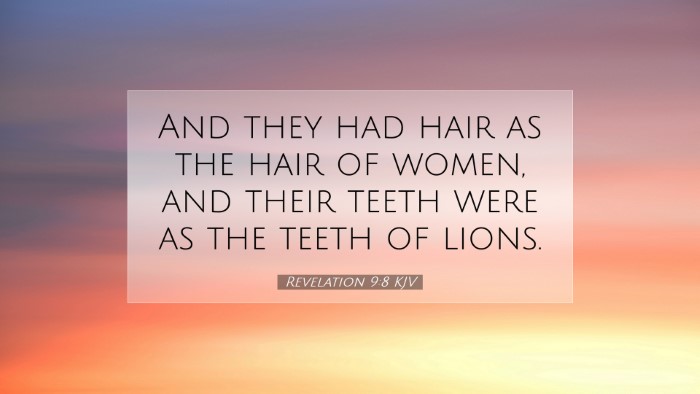 Picture 07 - Revelation 9:8 KJV Desktop Wallpaper - And they had hair as the hair of women, and their - Desktop Bible Verse Wallpaper