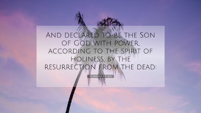 Picture 07 - Romans 1:4 KJV Desktop Wallpaper - And declared to be the Son of God with power, - Desktop Bible Verse Wallpaper
