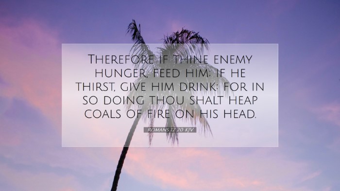 Picture 07 - Romans 12:20 KJV Desktop Wallpaper - Therefore if thine enemy hunger, feed him; if he - Desktop Bible Verse Wallpaper