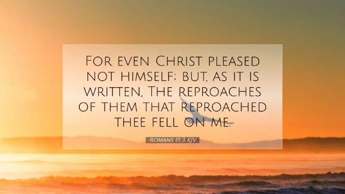 Picture 07 - Romans 15:3 KJV Desktop Wallpaper - For even Christ pleased not himself; but, as it - Desktop Bible Verse Wallpaper