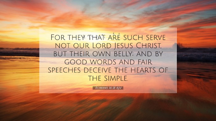 Picture 07 - Romans 16:18 KJV Desktop Wallpaper - For they that are such serve not our Lord Jesus - Desktop Bible Verse Wallpaper