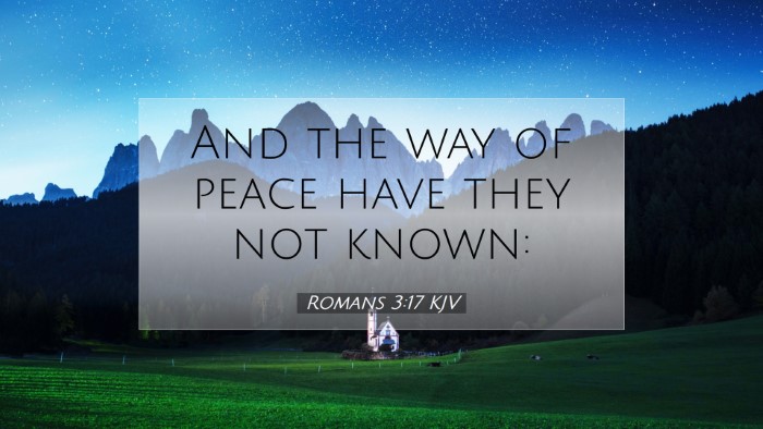 Picture 07 - Romans 3:17 KJV Desktop Wallpaper - And the way of peace have they not - Desktop Bible Verse Wallpaper