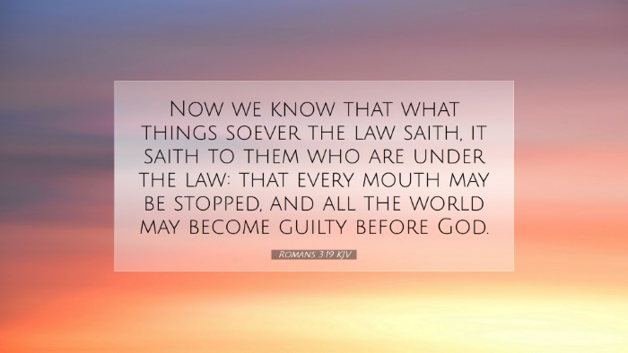 Picture 07 - Romans 3:19 KJV Desktop Wallpaper - Now we know that what things soever the law - Desktop Bible Verse Wallpaper