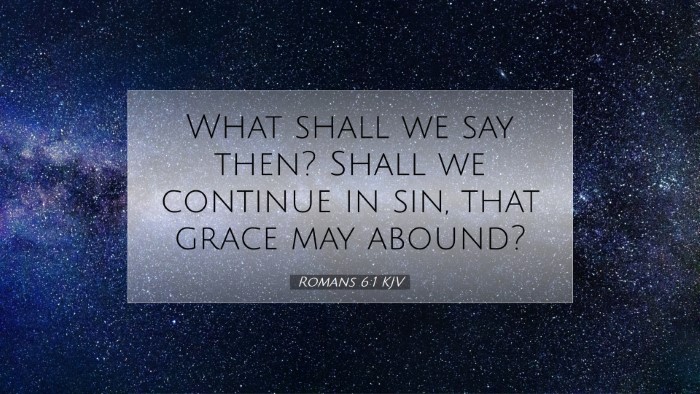 Picture 07 - Romans 6:1 KJV Desktop Wallpaper - What shall we say then? Shall we continue in sin, - Desktop Bible Verse Wallpaper