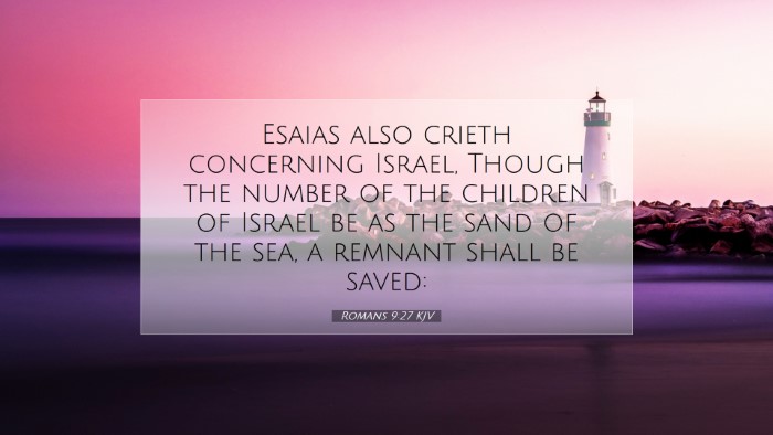 Picture 07 - Romans 9:27 KJV Desktop Wallpaper - Esaias also crieth concerning Israel, Though the - Desktop Bible Verse Wallpaper