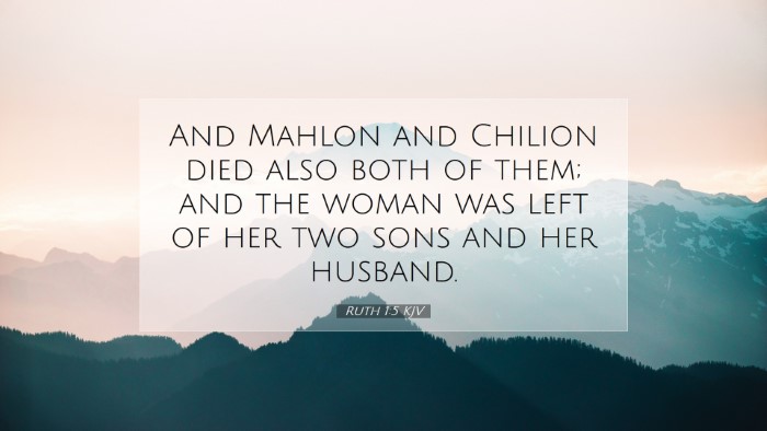 Picture 07 - Ruth 1:5 KJV Desktop Wallpaper - And Mahlon and Chilion died also both of them; - Desktop Bible Verse Wallpaper