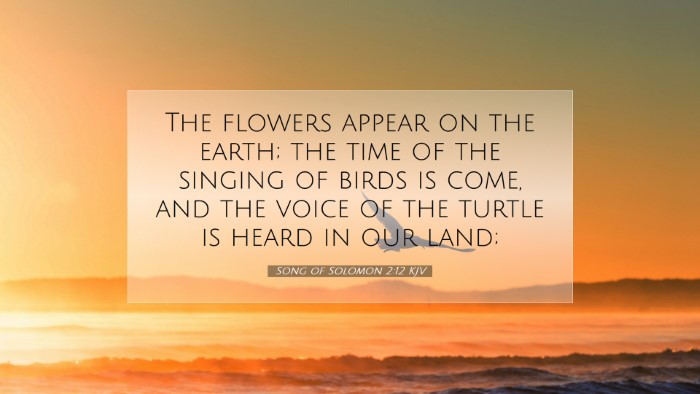 Picture 07 - Song of Solomon 2:12 KJV Desktop Wallpaper - The flowers appear on the earth; the time of the - Desktop Bible Verse Wallpaper