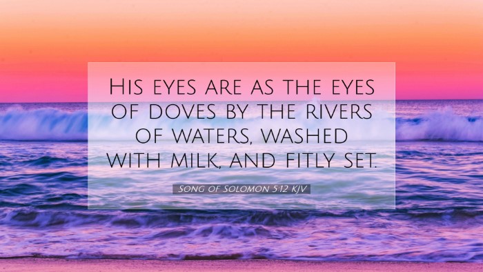 Picture 07 - Song of Solomon 5:12 KJV Desktop Wallpaper - His eyes are as the eyes of doves by the rivers - Desktop Bible Verse Wallpaper