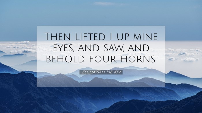 Picture 07 - Zechariah 1:18 KJV Desktop Wallpaper - Then lifted I up mine eyes, and saw, and behold - Desktop Bible Verse Wallpaper