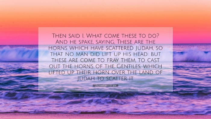 Picture 07 - Zechariah 1:21 KJV Desktop Wallpaper - Then said I, What come these to do? And he spake, - Desktop Bible Verse Wallpaper