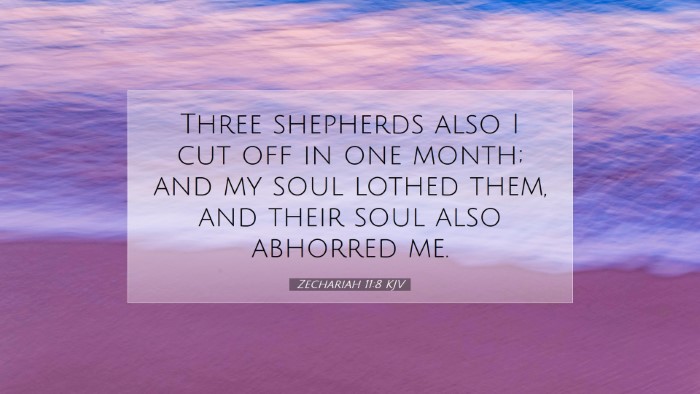 Picture 07 - Zechariah 11:8 KJV Desktop Wallpaper - Three shepherds also I cut off in one month; and - Desktop Bible Verse Wallpaper