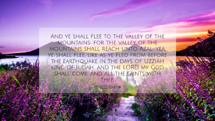 Picture 07 - Zechariah 14:5 KJV Desktop Wallpaper - And ye shall flee to the valley of the mountains; - Desktop Bible Verse Wallpaper