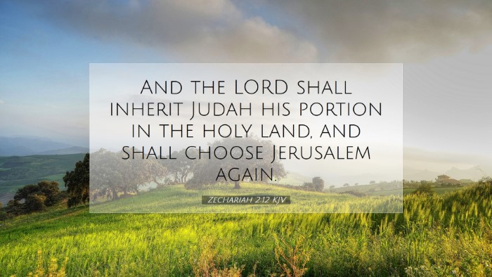 Picture 07 - Zechariah 2:12 KJV Desktop Wallpaper - And the LORD shall inherit Judah his portion in - Desktop Bible Verse Wallpaper