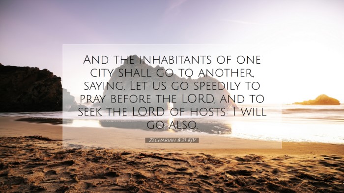 Picture 07 - Zechariah 8:21 KJV Desktop Wallpaper - And the inhabitants of one city shall go to - Desktop Bible Verse Wallpaper