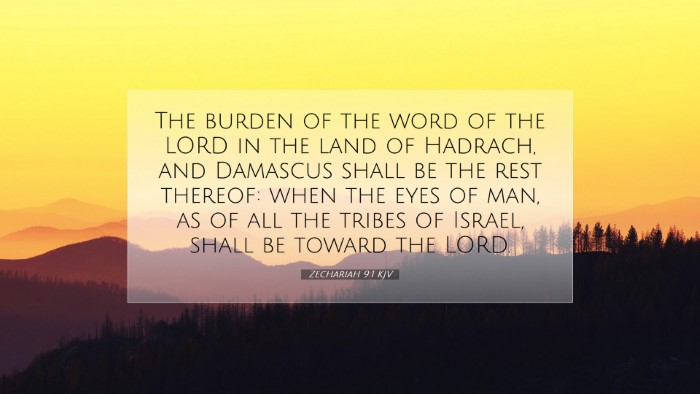 Picture 07 - Zechariah 9:1 KJV Desktop Wallpaper - The burden of the word of the LORD in the land of - Desktop Bible Verse Wallpaper