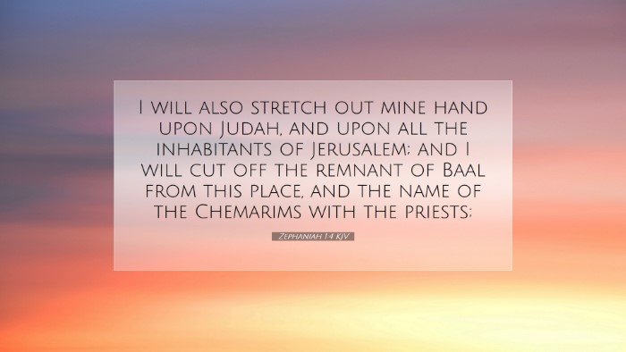 Picture 07 - Zephaniah 1:4 KJV Desktop Wallpaper - I will also stretch out mine hand upon Judah, and - Desktop Bible Verse Wallpaper