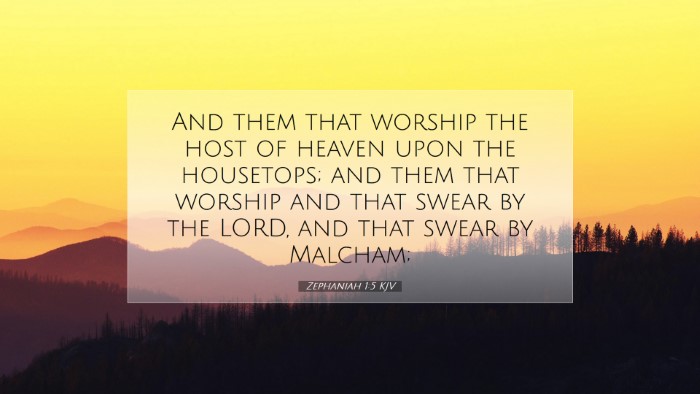 Picture 07 - Zephaniah 1:5 KJV Desktop Wallpaper - And them that worship the host of heaven upon the - Desktop Bible Verse Wallpaper