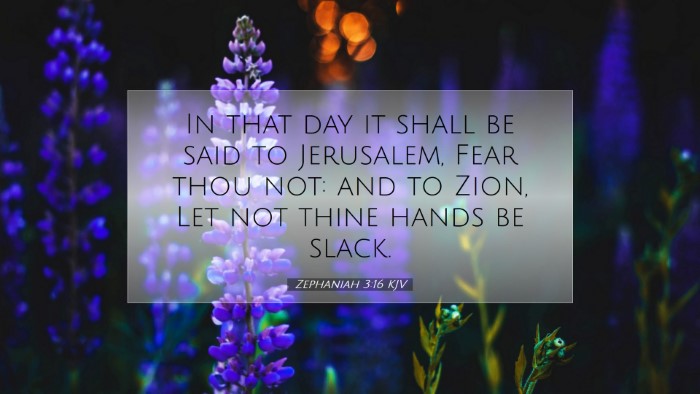 Picture 07 - Zephaniah 3:16 KJV Desktop Wallpaper - In that day it shall be said to Jerusalem, Fear - Desktop Bible Verse Wallpaper