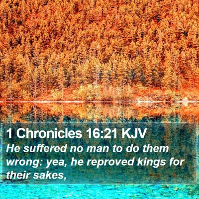 1 Chronicles 16:21 KJV Bible Verse Image