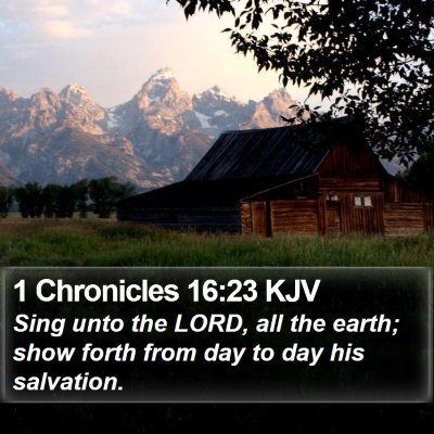 1 Chronicles 16:23 KJV Bible Verse Image
