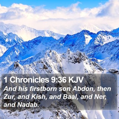 1 Chronicles 9:36 KJV Bible Verse Image