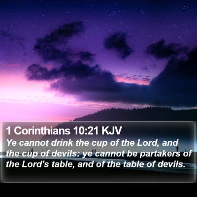 1 Corinthians 10:21 KJV Bible Verse Image