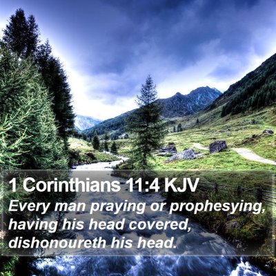 1 Corinthians 11:4 KJV Bible Verse Image