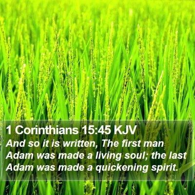 1 Corinthians 15:45 KJV Bible Verse Image